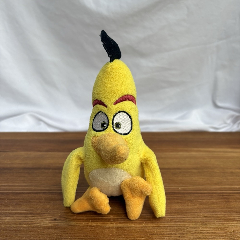 Angry Birds Movie Chuck Yellow‎ Bird Plush 6" Stuffed Animal No Tag